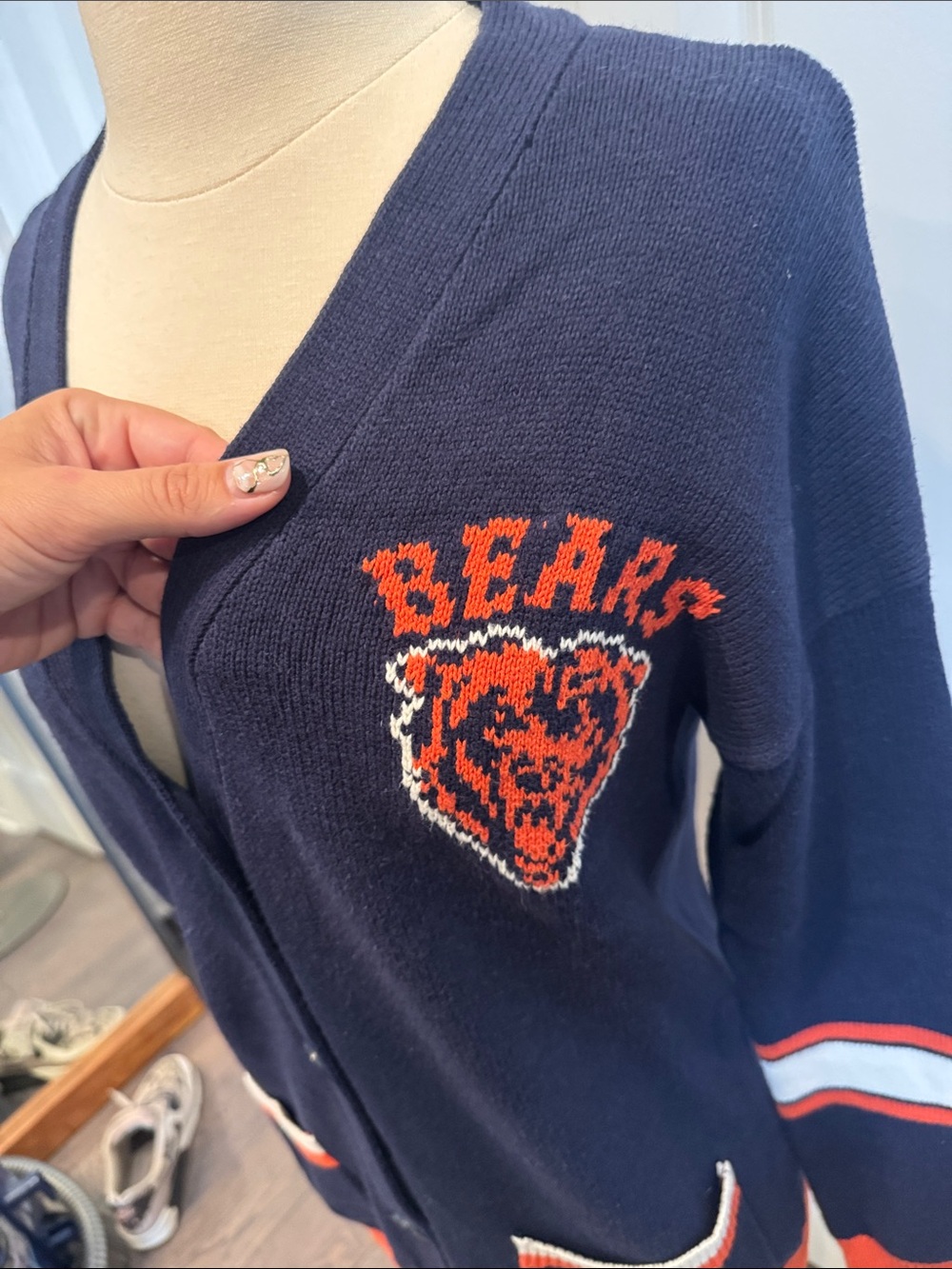 Junk Food Clothing CHICAGO BEARS Cardigan - Picture 2 of 6